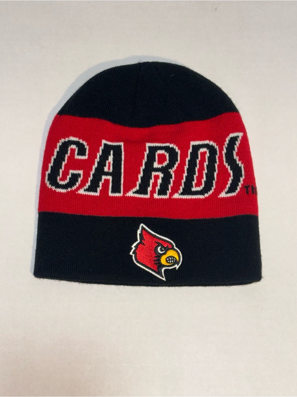adidas Louisville Cardinals CARDS Knit Beanie Hat One Size Black/Red